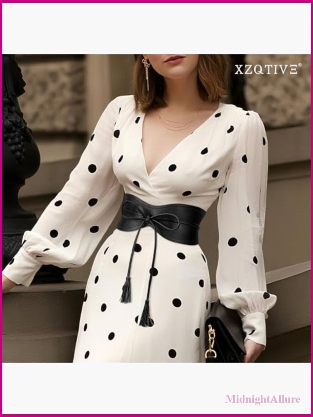 Wide Obi Belt with Tassel Tie Waistband Cinch Corset Belt for Dress Fashion - Picture 5 of 7